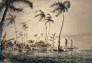 unknow artist A View in the Island of Otaheite oil painting on canvas